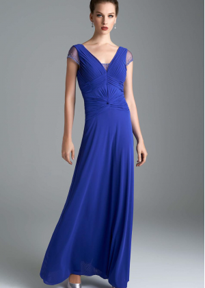 Beaded Chiffon Long Prom Dress